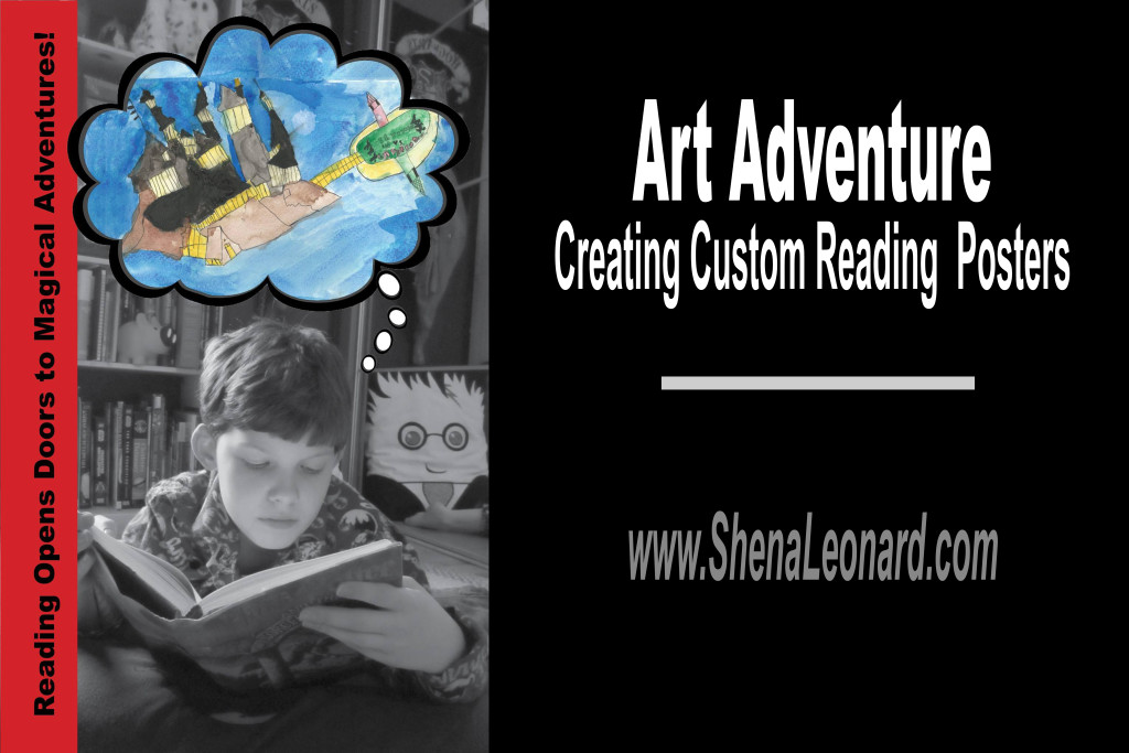 www.ShenaLeonard.com Messy Table, Creative House: This fun Art Adventure teaches kids about posters, and engages them in designing their own poster featuring their favorite book. This Art Adventure is a HUGE HIT with the Kids because they love creating a poster that features themselves and their favorite book. It is also a huge hit with Teachers and Parents because it encourages reading, and sharing what you love about reading. It’s an overall hit! (= 