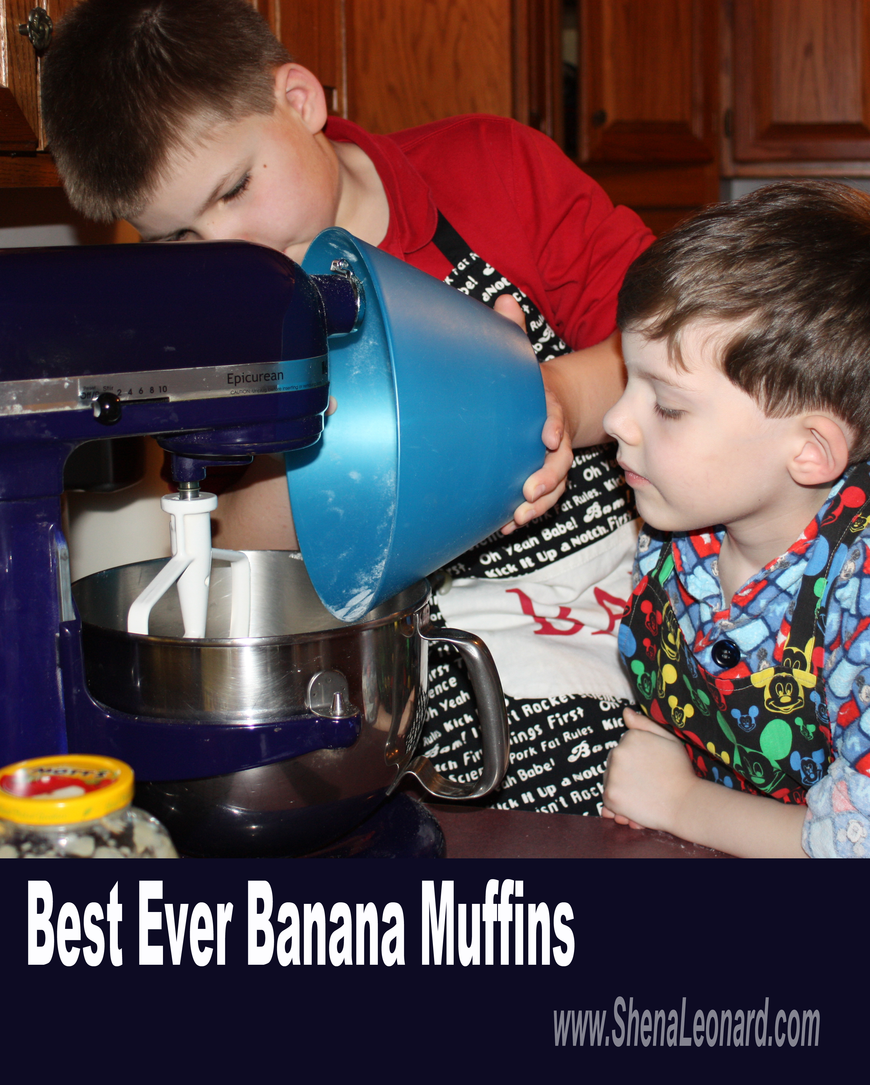 These really are the BEST Banana Muffins ever!  (=                                                              www.ShenaLeonard.com:  Messy Table, Creative House