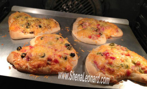Check out our EASY & Delicious Homemade Pizza Recipe –it’s perfect for your next Family Movie & Pizza Night. (=              www.ShenaLeonard.com:  Messy Table, Creative House