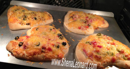 Check out our EASY & Delicious Homemade Pizza Recipe –it’s perfect for your next Family Movie & Pizza Night. (= www.ShenaLeonard.com: Messy Table, Creative House