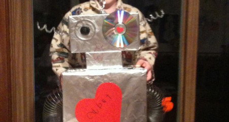 Fun Robot Valentine's Box. (=