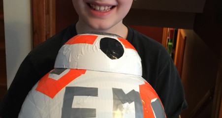 A Fun Twist on BB8 for a Valentines Box. (=