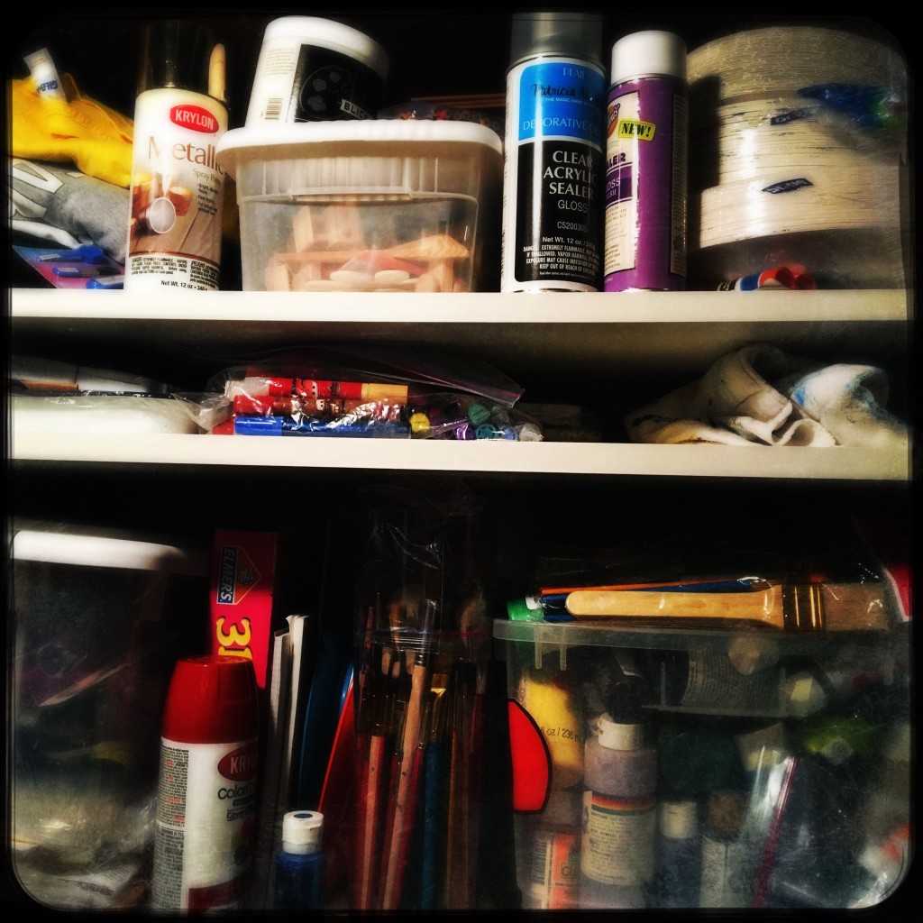 Why clean the painting cupboard when you can just close the doors? (=
